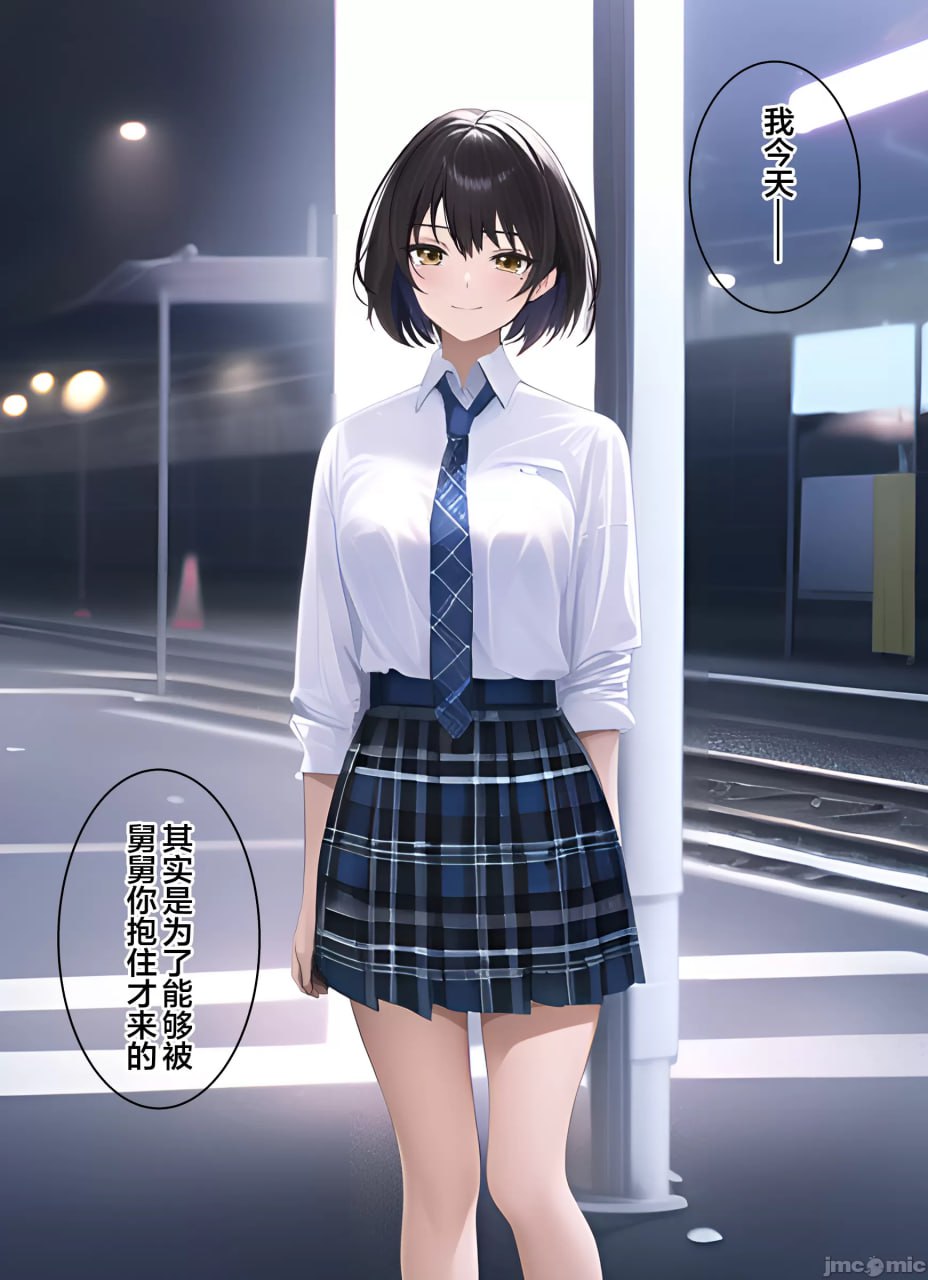 和青色格子裙的外甥女一起 第8页