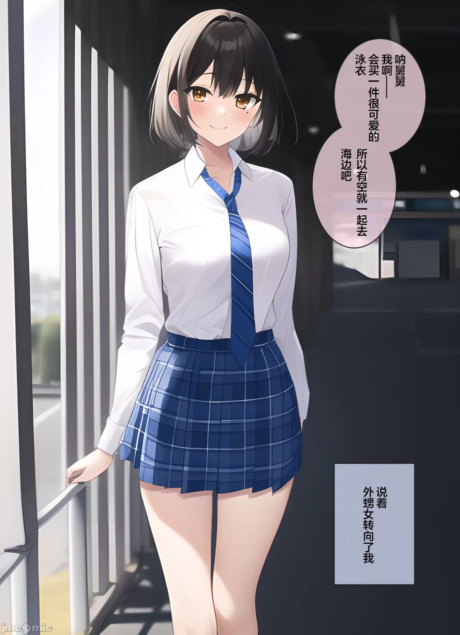 和青色格子裙的外甥女一起 第49页