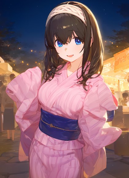 鹭泽文香浴衣