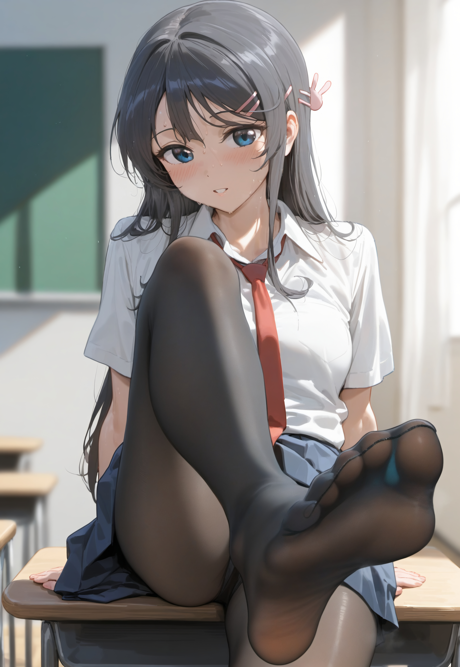 樱岛麻衣-制服足交 第3页