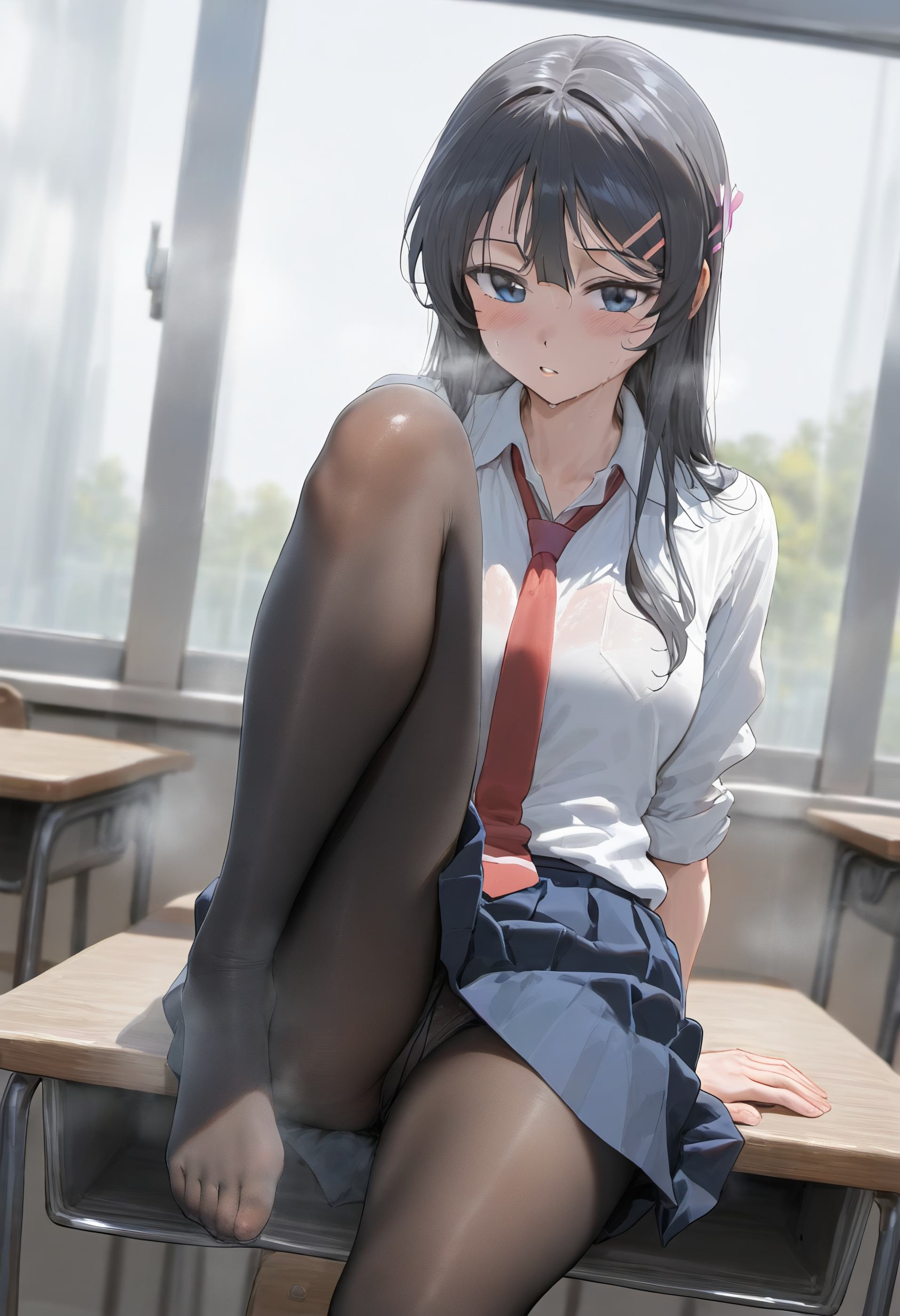 樱岛麻衣-制服足交 第5页