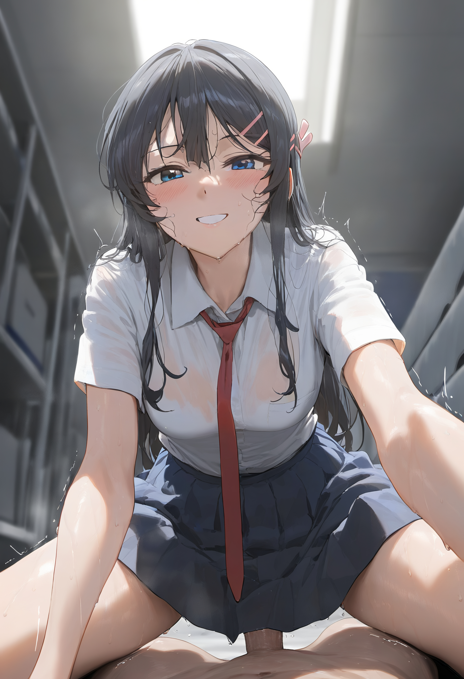 樱岛麻衣-制服足交 第49页