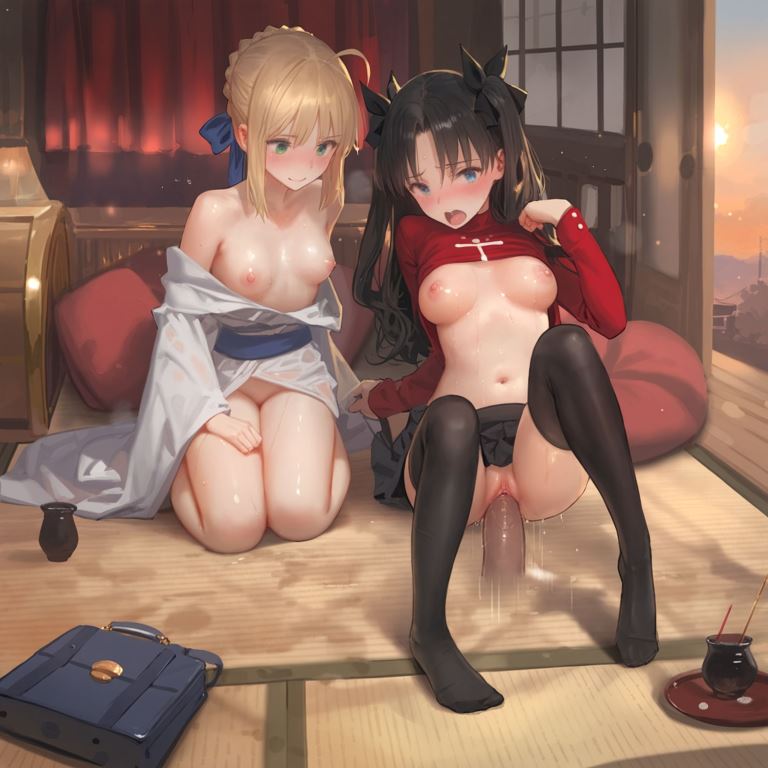 Saber × 凛 CG 第93页